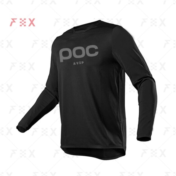 AVIP POC Jersey de manga corta Motocross Jersey para descensos camisas bicicleta de montaña ropa de motocicleta MX verano Enduro MTB camiseta señoras