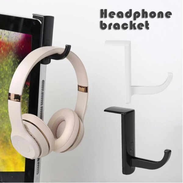 Soporte adhesivo para pared para auriculares, soporte de plástico para casco, accesorios para auriculares para jugadores de oficina en casa