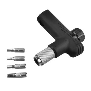 Llave dinamométrica ajustable para bicicleta, Kit de mantenimiento de bicicleta portátil con llave dinamométrica en T de 4/5/6Nm