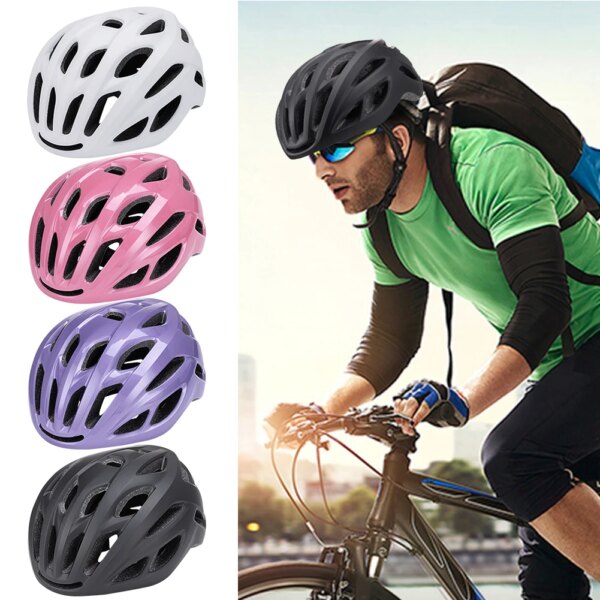 Casco de bicicleta para adultos, cascos deportivos de seguridad ajustables, cascos ligeros para bicicleta de montaña y carretera para hombres y mujeres