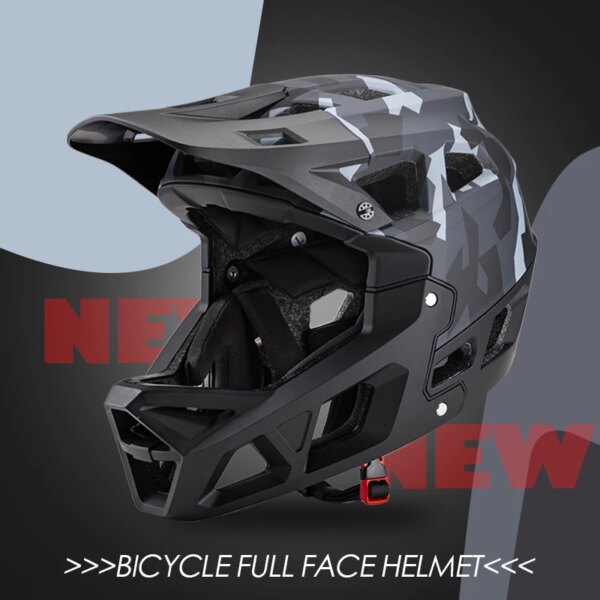 Casco de bicicleta de carreras de descenso para adultos, casco Integral de seguridad CE de cara completa para motocicleta para hombre, casco de ciclismo para deportes al aire libre Mtb PC + EPS