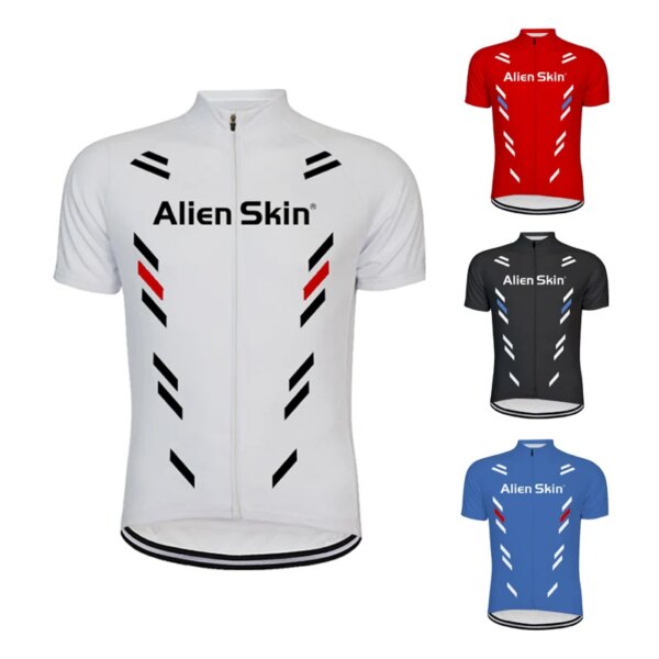 AlienSkin dos Japón camisetas de ciclismo cortas ponto onda bicicleta ropa camisas mtb secagem rápida bicicleta ropa hombre