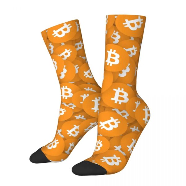 Todo Bitcoin Virtual cifrado moneda Digital Unisex calcetines de invierno ciclismo calcetines felices estilo callejero calcetín loco
