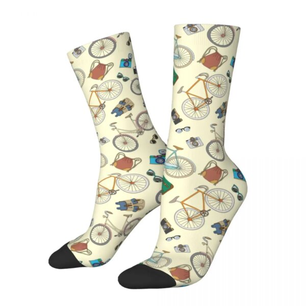 Calcetines para todas las estaciones Accesorios para bicicletas Accesorios para amantes de las bicicletas para mujer Calcetines con estampado flexible La mejor idea de regalo para todas las estaciones