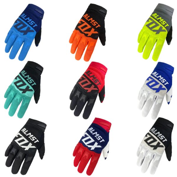 Almst Fox Guantes de ciclismo para hombre MTB Guantes de motocicleta a prueba de golpes mitones bicicleta Enduro deportes transpirables Guantes de bicicleta de dedo completo