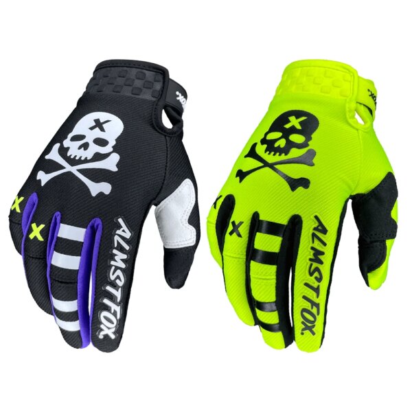 Guantes de motocicleta Almst Fox Skull para bicicleta ATV UTV, guantes de alta calidad para Moto Cross con pantalla táctil, guantes de carreras para bicicleta de montaña para hombre