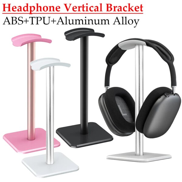 Soporte para auriculares de escritorio de aleación de aluminio, soporte para auriculares Bluetooth, soporte para ahorro de espacio, soporte para auriculares