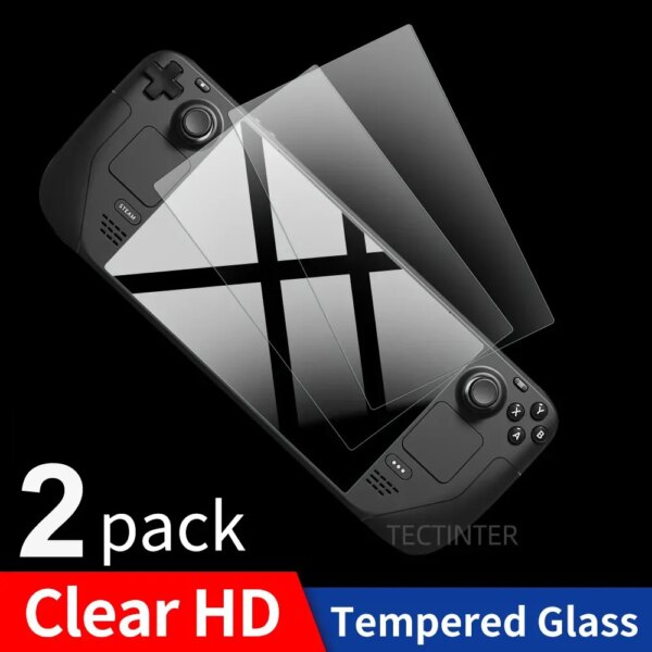 Protector de pantalla antiarañazos para consola de juegos Valve Steam Deck, vidrio templado Premium 9H para accesorios Steam Deck