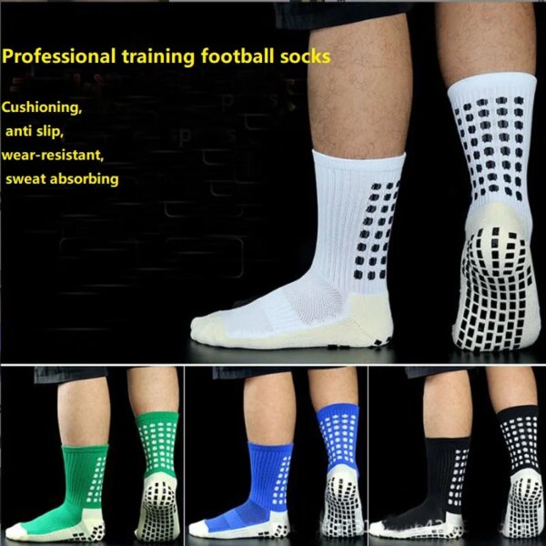 Calcetines de fútbol antideslizantes para hombre y mujer, medias deportivas antideslizantes para fútbol, ​​baloncesto, tenis, ciclismo, 38-45