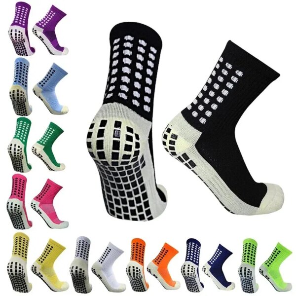 Calcetines de fútbol antideslizantes para hombre, medias antideslizantes para fútbol, ​​baloncesto, tenis, deportes al aire libre, agarre, ciclismo