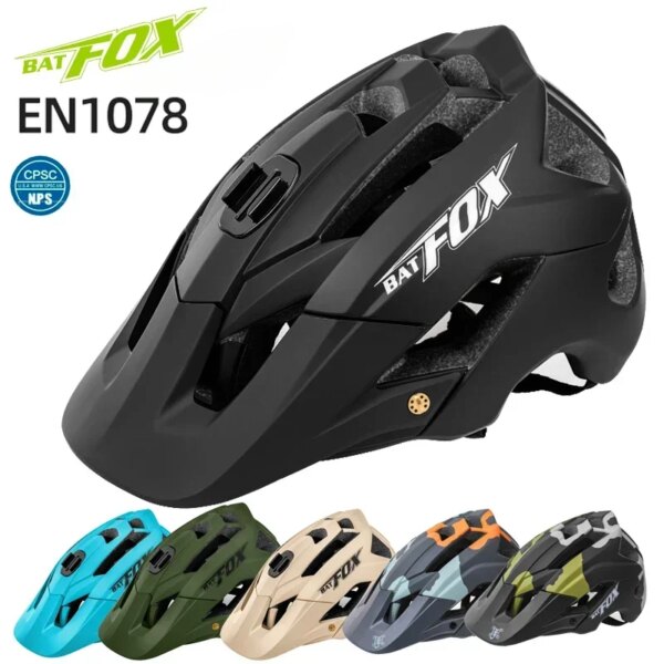 BATFOX DH MTB casco de bicicleta integralmente moldeado bicicleta de montaña visera casco ultraligero carreras equitación TRAIL ciclismo casco