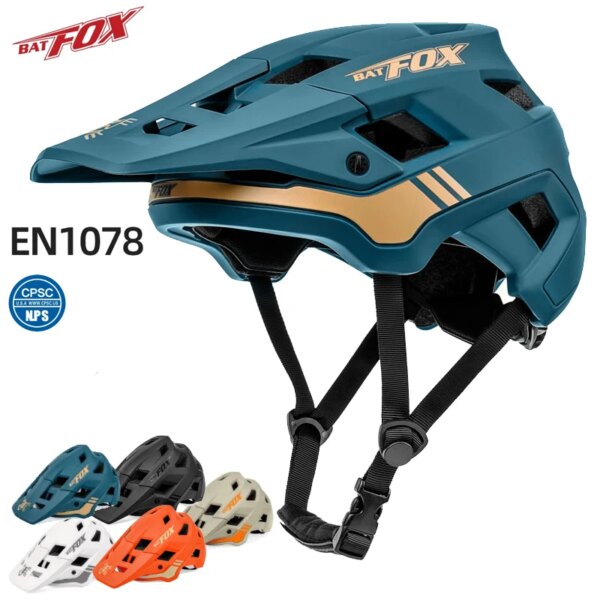 BATFOX Mtb casco ciclismo visera casco de bicicleta de carretera bicicleta de carreras cuesta abajo bicicleta gorra hombres mujeres accesorios de bicicleta seguridad CE