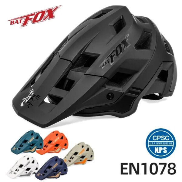 BATFOX-casco de Ciclismo ultraligero para hombre y mujer, casco de bicicleta urbana para bicicleta de carretera y de montaña, con visera solar