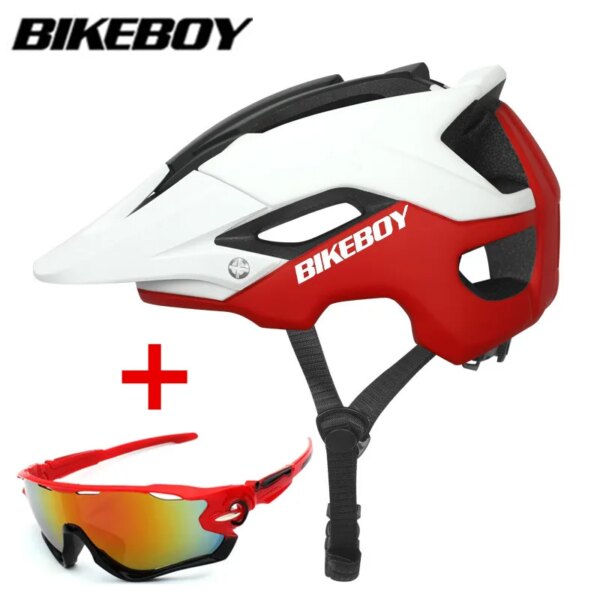 BIKEBOY MTB Sport All Mountain Bike Casco con ala Ciclismo Casco para hombres y mujeres In-Mold Perfect Safety Bicycle Helmet