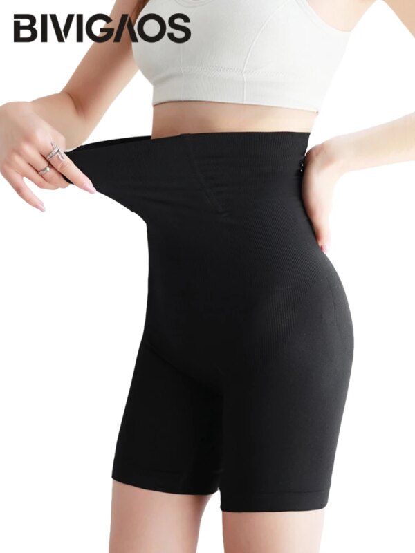 BIVIGAOS-pantalones cortos de ciclismo ajustados de cintura alta para mujer, mallas cortas moldeadoras de cintura con realce de glúteos, pantalones cortos sexis moldeadores de cuerpo