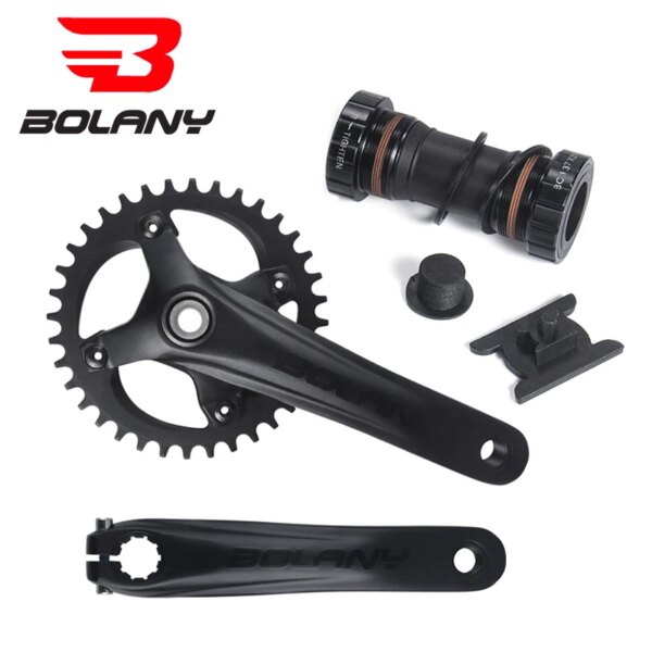 BOLANY-platos y bielas de bicicleta de montaña 104BCD con soporte inferior, aleación de aluminio, manivela de 170mm, plato 32T 34T 36T