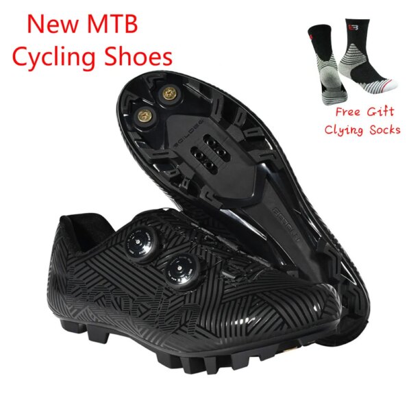 Nuevos zapatos de ciclismo BOODON, zapatos de carreras para bicicleta de montaña transpirables e impermeables, zapatos con autosujeción para ciclismo de montaña, zapatos atléticos para bicicleta