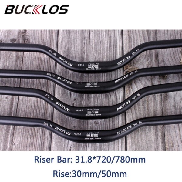 BUCKLOS-Manillar de bicicleta de 31,8mm, 720mm, 780mm, Manillar de bicicleta de montaña de alta resistencia, elevador de barra de manillar MTB/barra plana, accesorios para bicicleta