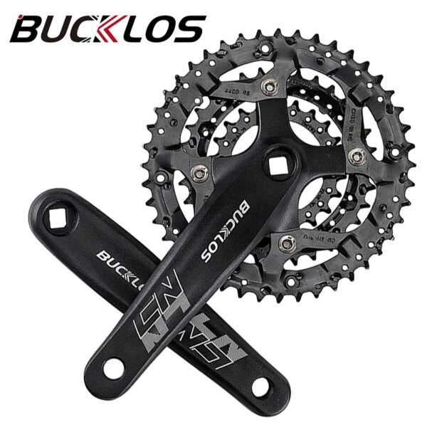 BUCKLOS 64/104BCD platos y bielas para bicicleta de montaña 22T 32T 44T plato de bicicleta de Triple velocidad 170mm brazo de manivela de aluminio 3*9S piezas de bicicleta de cadena