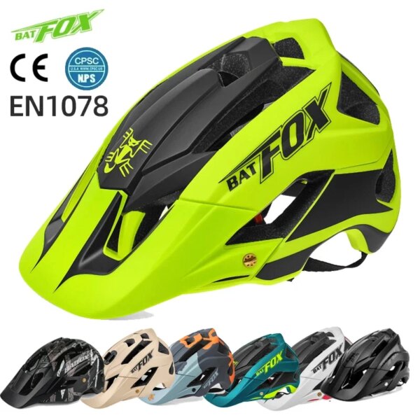 Batfox MTB casco de ciclismo integrado DH bicicleta de montaña casco de bicicleta gorra de seguridad deporte bicicleta de carretera carrera todoterreno casco mujeres hombres