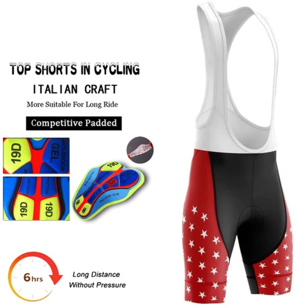 Babero Corto de Lycra para ciclismo para hombre, equipo de punto pequeño para bicicleta, Culotte para hombre, pantalones cortos de Gel, ropa Maillot, Baberos deportivos de verano