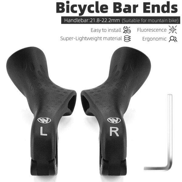 Extremos de barra de bicicleta, ergonómicos, antideslizantes, extremos de Manillar de bicicleta de montaña MTB, estilo mejorado para manillares de 21,8-22,8mm