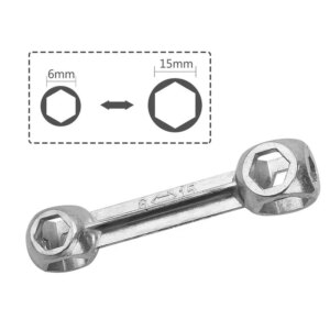 Mini llave hexagonal de bolsillo para bicicleta, herramienta de reparación múltiple, llavero multiusos, dispositivo de garaje para Scooter