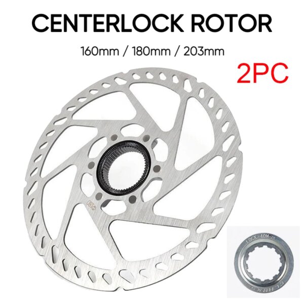 Rotor de bloqueo central para bicicleta, 160mm, 180mm, 203mm, Rotor de bloqueo central para bicicleta de montaña y carretera, pieza de freno de disco de bloqueo central hidráulico