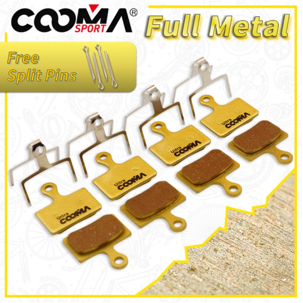 Pastillas de freno de disco de bicicleta para SHIMANO XTR M9100 DURA ACE R9170, R9150, Ultegra R8070, U5000, RS805, 4 pares Full Metal