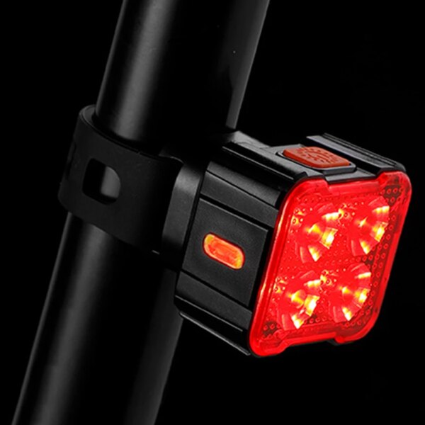 Luces delanteras y traseras de bicicleta LED MTB, faro trasero para bicicleta, resistente al agua, tipo C, recargable por USB, linterna para bicicleta de alto brillo