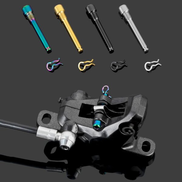 Pernos de pastilla de freno de disco hidráulico para bicicleta, perno de seguridad, pastillas de freno de disco, tornillo de fijación, montaje de aleación de titanio