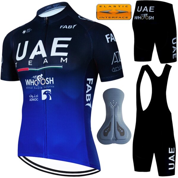 Camiseta de ciclismo para hombre, ropa deportiva para ciclismo de montaña, pantalones de los Emiratos Árabes Unidos, ropa de Gel para hombre, conjuntos para hombre, traje de triatlón, conjunto deportivo 2024