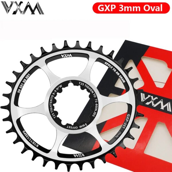 Plato ovalado para bicicleta Offset 3mm 32t 34t 36t para piñón de bicicleta Sram Gxp Xx1 Eagle X01 Gx X1 1400 X0 X9 S1400