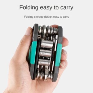 Juego de herramientas múltiples para Reparación de bicicletas, llave hexagonal 16 en 1, Accesorios de reparación de bicicletas de montaña, destornillador, Kit de herramientas para motocicleta y bicicleta