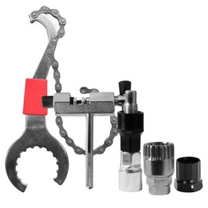 Kits de herramientas de reparación de bicicletas, cortador de cadena a prueba de herrumbre, eliminación de volante, Herramientas de reparación de bicicletas de montaña y carretera para cadena de bicicleta de 8/9/10 velocidades