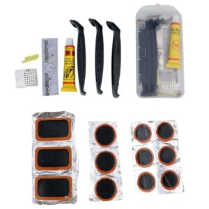 Juego de herramientas de reparación de bicicletas, caja de herramientas de reparación de neumáticos, Accesorios de reparación, palanca de parche para neumáticos, varilla para neumáticos
