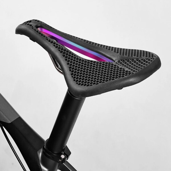 Asiento de sillín de bicicleta, banco de asiento de bicicleta hueco, transpirable, ligero, impermeable, absorción de impacto, accesorios de ciclismo