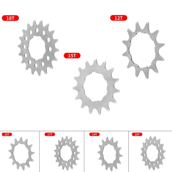 Piñón de marcha única para bicicleta, engranaje fijo de marcha única, anillo de rosca dentado 12/13/14/15/16/17/18T, accesorios para ciclismo