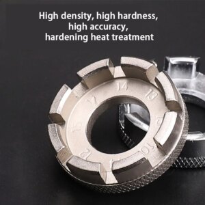 Llave para pezón de radios de bicicleta, ajustador de llanta de rueda de bicicleta con ranura de 8 vías, llave inglesa, herramienta de servicio de reparación multiherramienta, herramientas para ciclismo