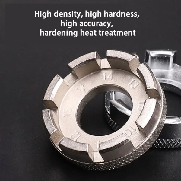 Llave para pezón de radios de bicicleta, ajustador de llanta de rueda de bicicleta con ranura de 8 vías, llave inglesa, herramienta de servicio de reparación multiherramienta, herramientas para ciclismo