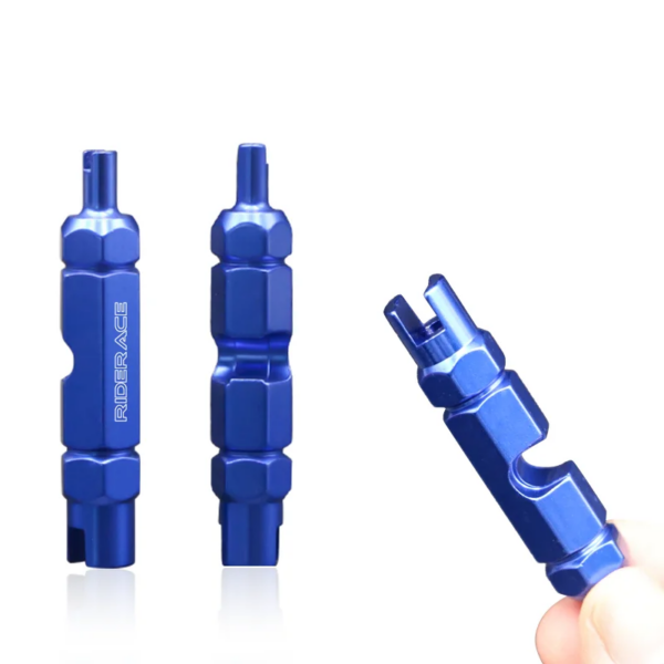 Llave de boquilla para neumático de bicicleta, herramienta central de válvula de montaña, llave de desmontaje portátil de doble cabezal, Herramientas de reparación de bicicletas de carretera