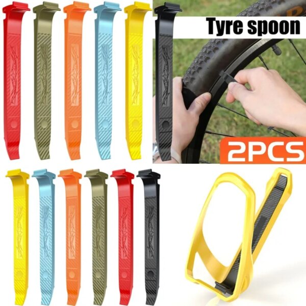 Abridor de neumáticos de bicicleta, palanca de reparación de neumáticos de bicicleta de montaña portátil, herramientas de mantenimiento de desmontaje de bicicleta ligeras, accesorios de ciclismo