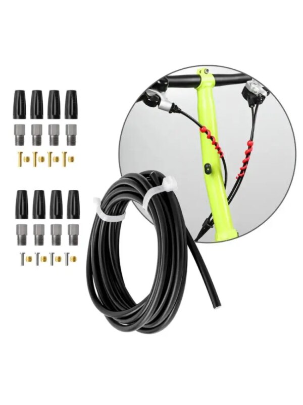 Juego de cables de carcasa y cable de freno para bicicletas, kits de tubos de carcasa de cable de freno de disco hidráulico para bicicleta, carcasa y cables para bicicletas