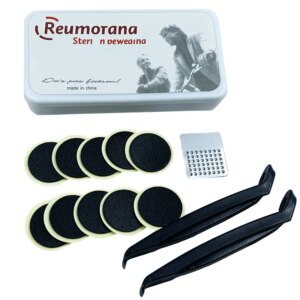 Kit de reparación de neumáticos para bicicleta, juego de herramientas para parchear tubos interiores, relleno de neumáticos, sin pegamento, parche sellador en frío, reparación de neumáticos portátil