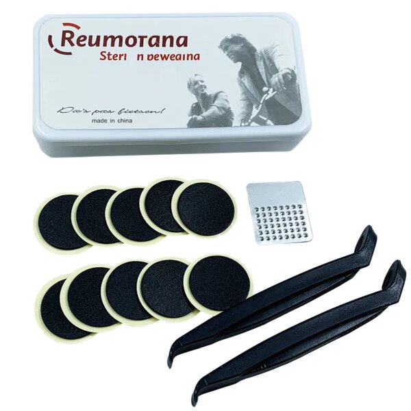 Kit de reparación de neumáticos para bicicleta, juego de herramientas para parchear tubos interiores, relleno de neumáticos, sin pegamento, parche sellador en frío, reparación de neumáticos portátil