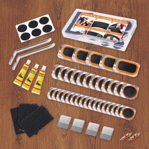 Kit de reparación de neumáticos planos para bicicleta, Kit de reparación de neumáticos para bicicletas de montaña, juego de herramientas adhesivas sin pegamento, parche Fetal portátil