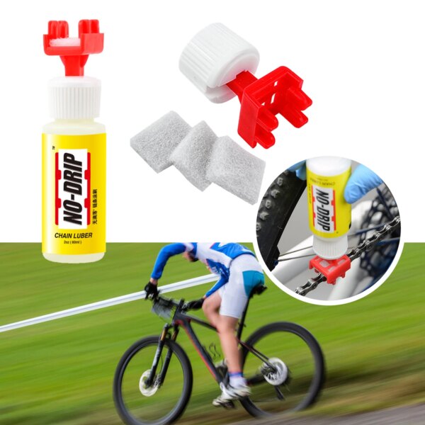 Limpiador aplicador de lubricante para cadena de bicicleta, engrasador de engranajes para cadena de bicicleta y motocicleta, accesorios de cuidado diario para ciclismo