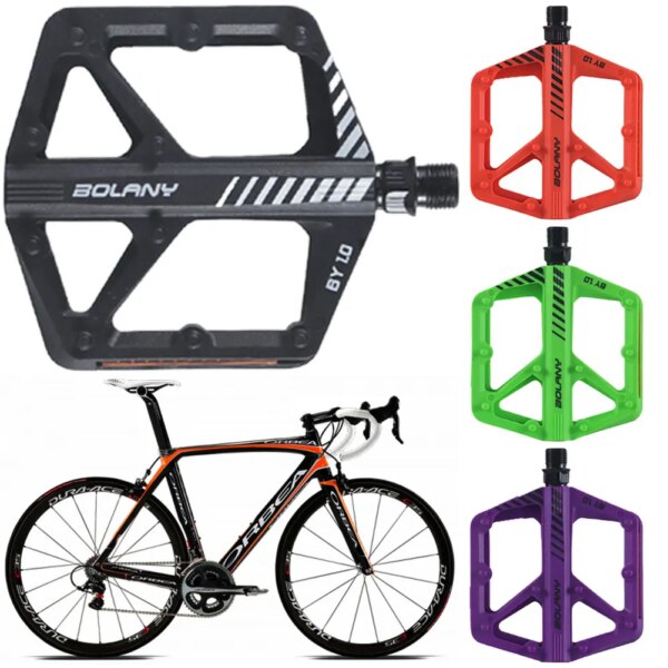 Pedales planos para bicicleta con rodamiento sellado DU, pedales con reflector, pedales de advertencia de seguridad, accesorios para bicicleta de montaña