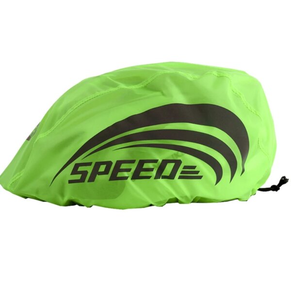 Cubierta para lluvia para casco de bicicleta con tira reflectante, impermeable, a prueba de viento, cubierta para casco de bicicleta, equipo de ciclismo de alta visibilidad