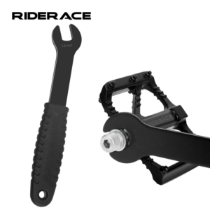 Llave para Pedal de bicicleta, herramienta de reparación con cabezal abierto de 15mm, de acero inoxidable, resistente y duradera, para Pedal de bicicleta de montaña y carretera